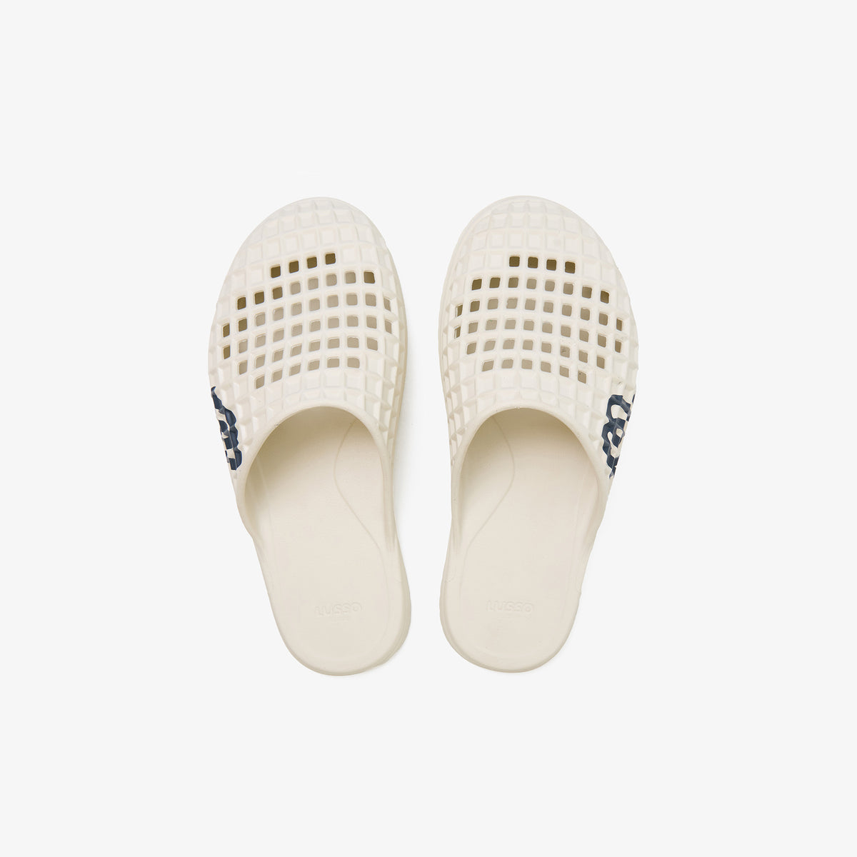 Rosa Slide - Malbon Bone Navy M Script