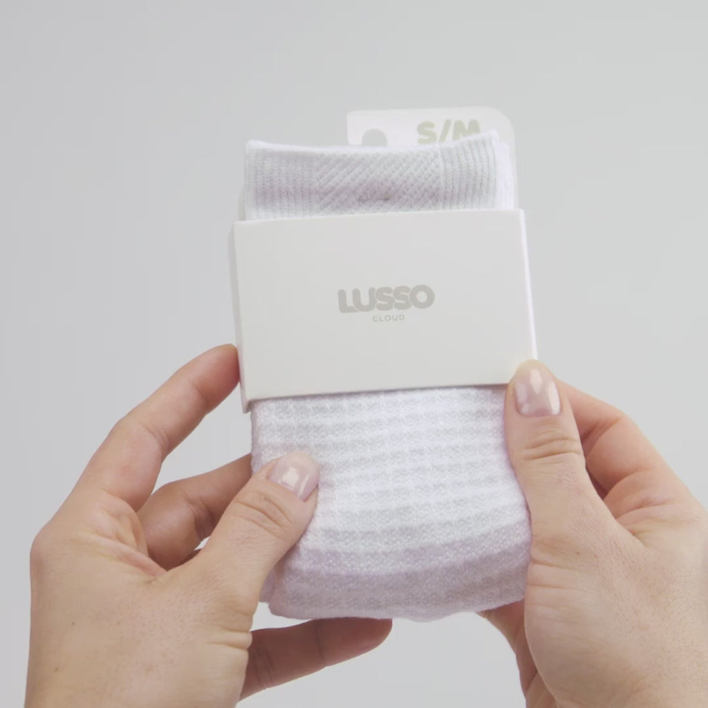 Waffle Cloud Crew Socks 3 Pack - Bright White